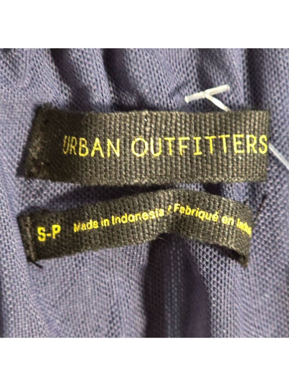 Urban Outfitters Blue Velvet Romper Womens S-P Smocked Babydoll Sleeveless - Picture 3 of 3
